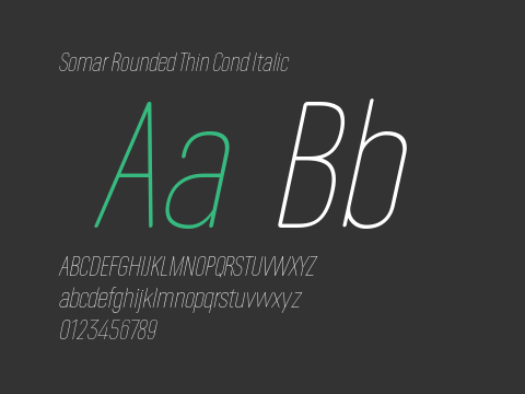 Somar Rounded Thin Cond Italic