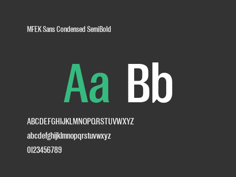 MFEK Sans Condensed SemiBold