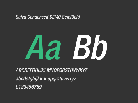 Suiza Condensed DEMO SemiBold