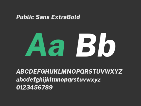 Public Sans ExtraBold