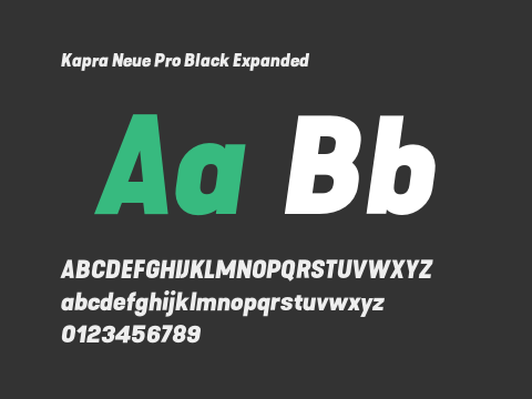 Kapra Neue Pro Black Expanded