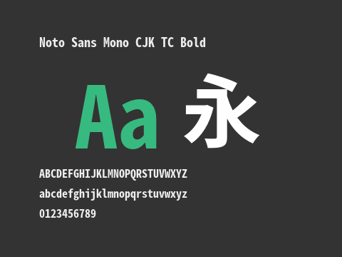 Noto Sans Mono CJK TC Bold