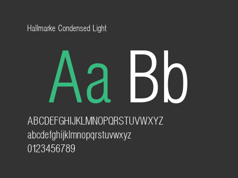 Hallmarke Condensed Light