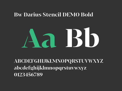 Bw Darius Stencil DEMO Bold