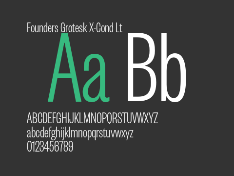 Founders Grotesk X-Cond Lt