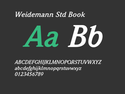 Weidemann Std Book