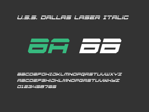 U.S.S. Dallas Laser Italic