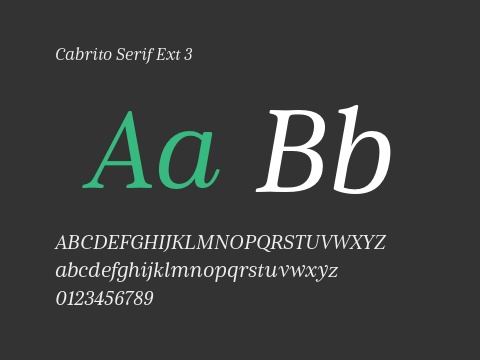 Cabrito Serif Ext 3