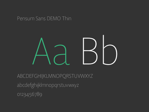 Pensum Sans DEMO Thin