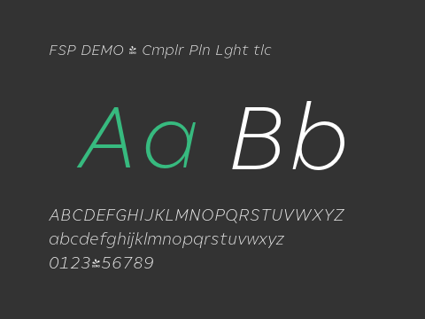 FSP DEMO - Cmplr Pln Lght tlc