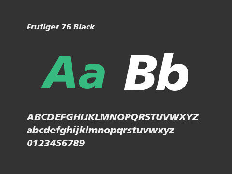 Frutiger 76 Black