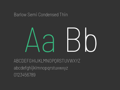 Barlow Semi Condensed Thin