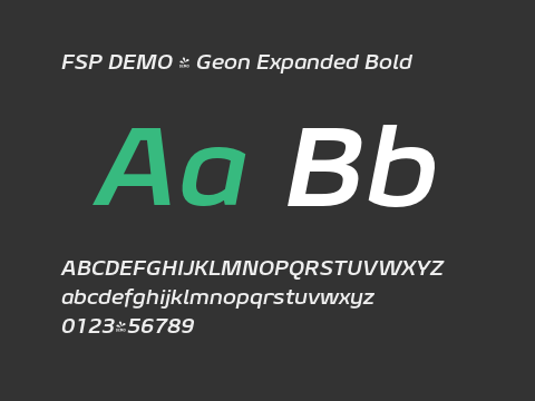 FSP DEMO - Geon Expanded Bold