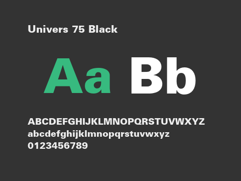 Univers 75 Black