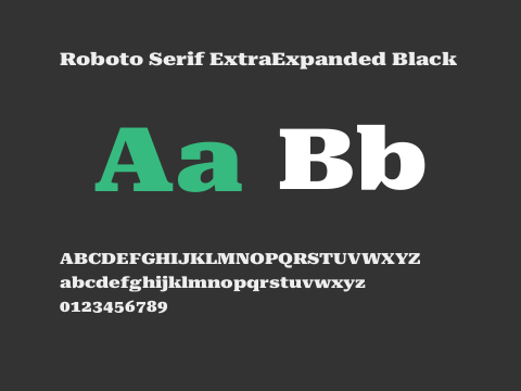 Roboto Serif ExtraExpanded Black