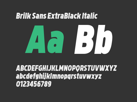 Brilk Sans ExtraBlack Italic