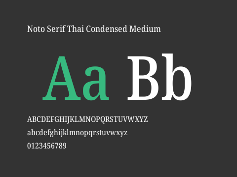 Noto Serif Thai Condensed Medium