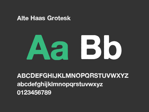 Alte Haas Grotesk