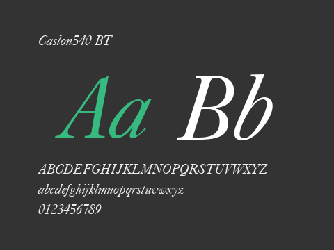 Caslon540 BT