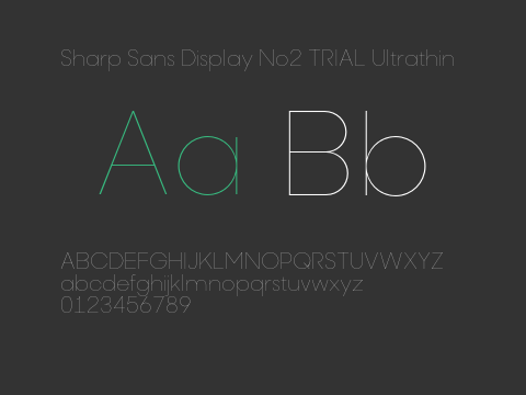 Sharp Sans Display No2 TRIAL Ultrathin