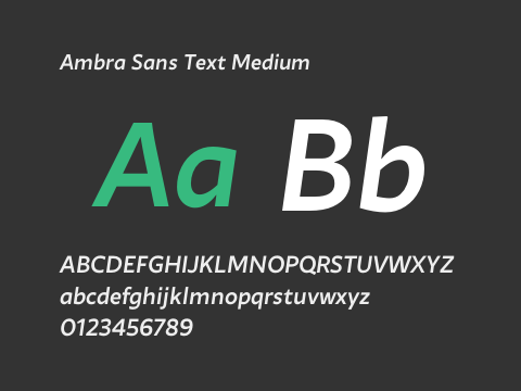 Ambra Sans Text Medium