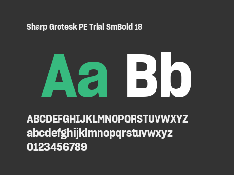 Sharp Grotesk PE Trial SmBold 18