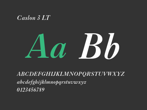 Caslon 3 LT