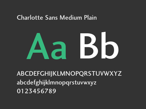 Charlotte Sans Medium Plain