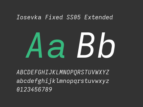 Iosevka Fixed SS05 Extended