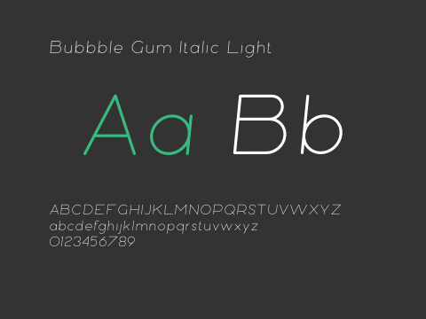 Bubbble Gum Italic Light