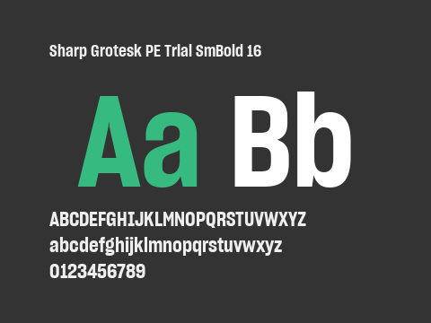 Sharp Grotesk PE Trial SmBold 16