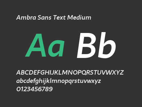 Ambra Sans Text Medium