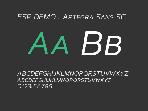 FSP DEMO - Artegra Sans SC