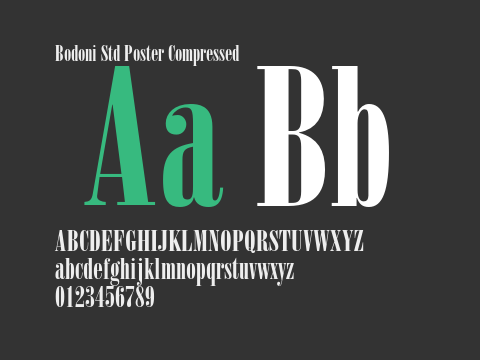 Bodoni Std Poster Compressed