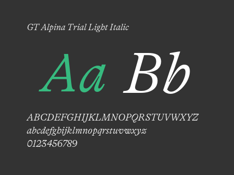 GT Alpina Trial Light Italic