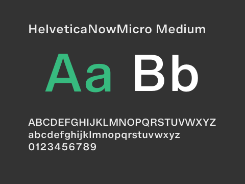 HelveticaNowMicro Medium