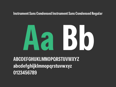 Instrument Sans Condensed Instrument Sans Condensed Regular