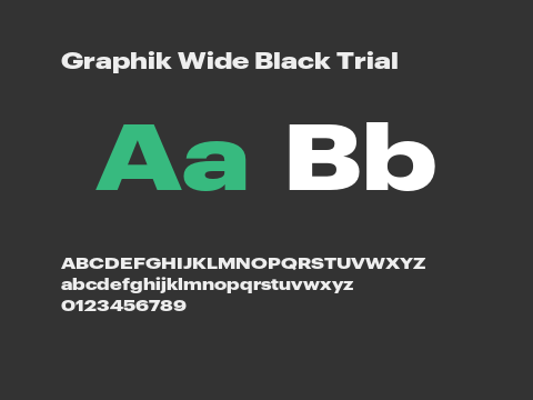 Graphik Wide Black Trial