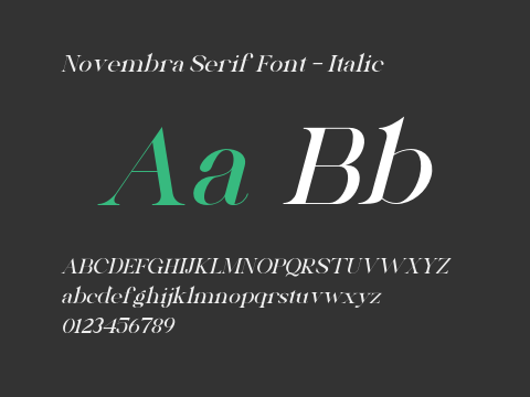 Novembra Serif Font - Italic