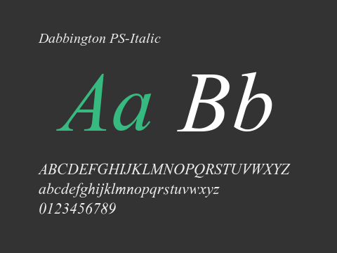 Dabbington PS-Italic