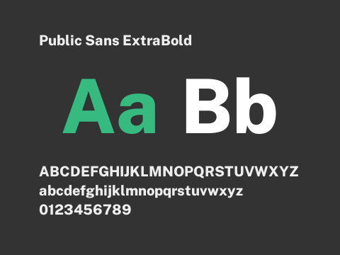 Public Sans ExtraBold