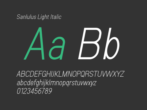 Sanlulus Light Italic