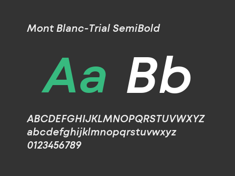 Mont Blanc-Trial SemiBold