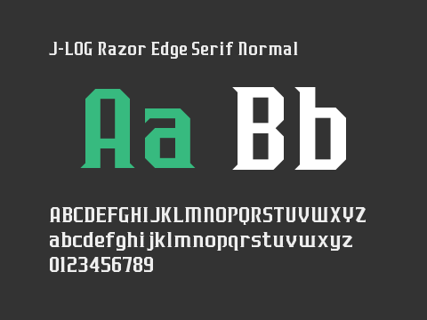 J-LOG Razor Edge Serif Normal