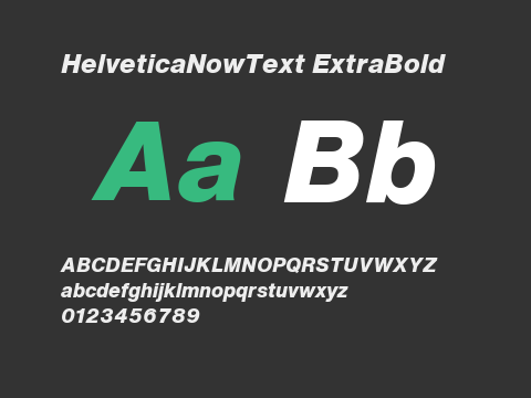 HelveticaNowText ExtraBold