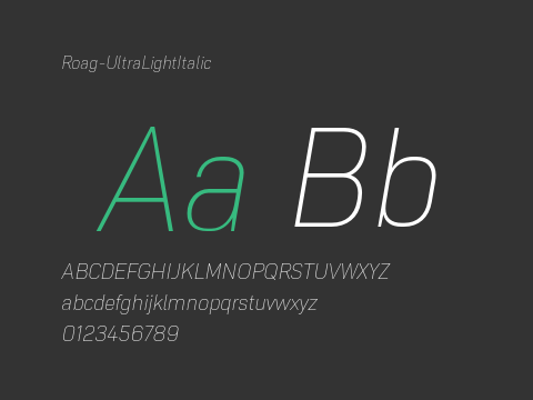 Roag-UltraLightItalic