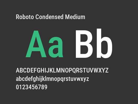 Roboto Condensed Medium