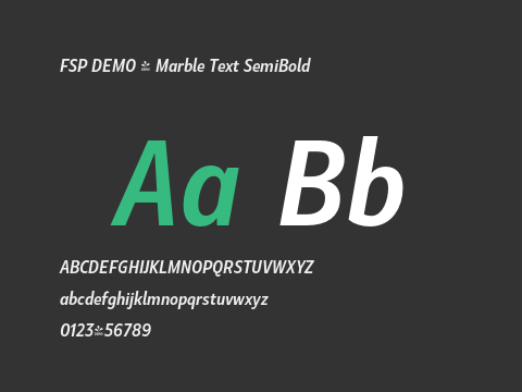 FSP DEMO - Marble Text SemiBold