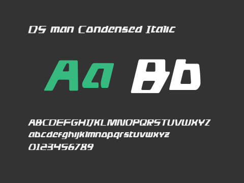 DS man Condensed Italic