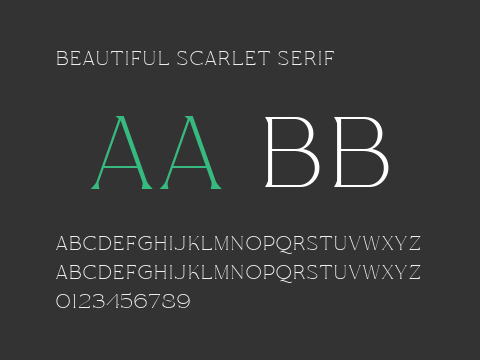 Beautiful Scarlet Serif